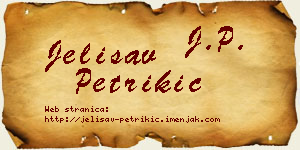 Jelisav Petrikić vizit kartica